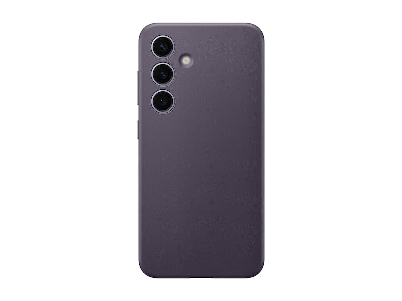 Samsung Galaxy S24 Soft Touch Cover (Eureka-Vegan Leather CaseDark Violet) Samsung Galaxy S24 Soft Touch Cover