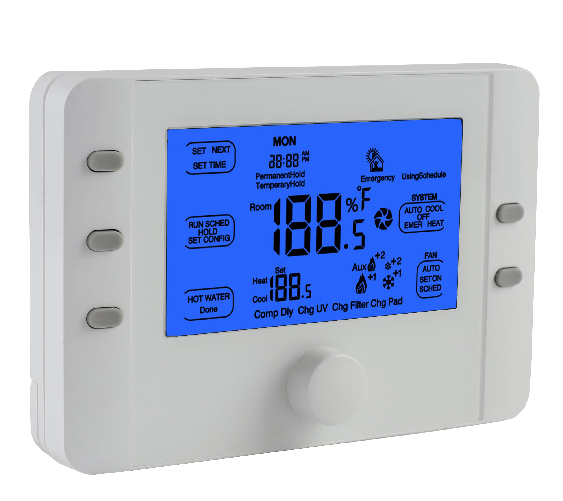 Termostato Per Pompa di Calore, Termostato WIFI Per Sistema Di Riscalmento e Raffredamento, Massimo 3 Heat / 2 Cold, Termostao Fan Coil WiFi