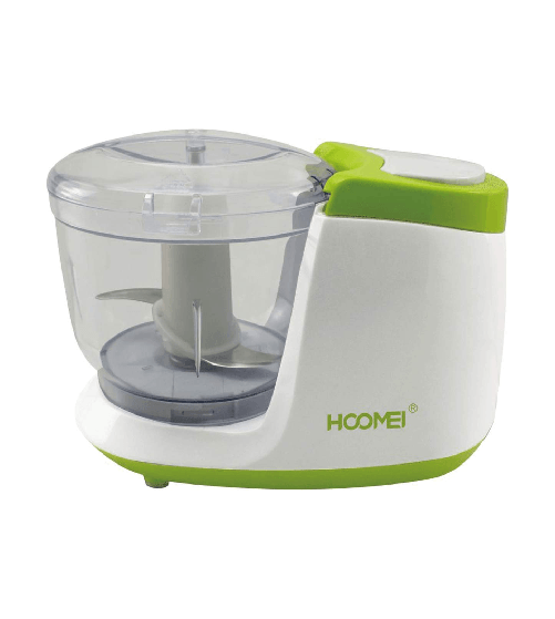 Tritatutto da Cucina Elettrico a Doppia Lame in Acciaio Inox 250W con 2 Velocita Vassoio in Vetro Temperato Capacita 400ml Verde
