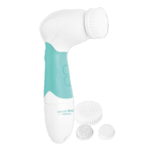Spazzola per Pulizia del Viso 4 in 1 Spazzola per il Corpo Spazzola Morbida per il Viso Spugna per il Viso e Testina Esfoliante Blu