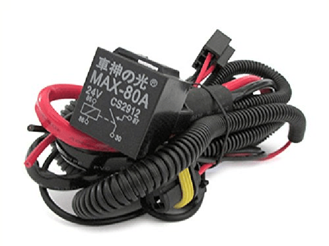 Cablaggio Rele Relay 24V 80A Stabilizzatore Corrente Per Lampada Xenon H7 H1 H3 H4 Mono Xenon Del Camion