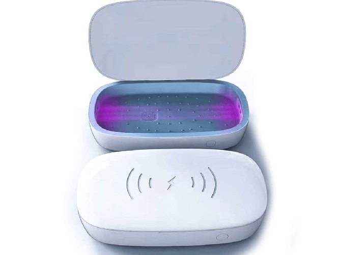 LEDLUX JF5210 Scatola di Sterilizzazione Led UV Con Caricabatterie Wireless QI Veloce 10W Per