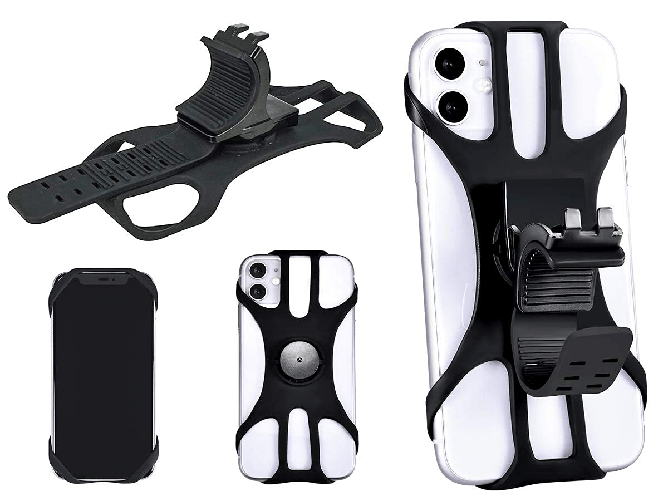 Porta Cellulare Bici Supporto Smartphone Per Manubrio Moto Monopattino Elettrico MTB Bicicletta Universale 360° Rotabile