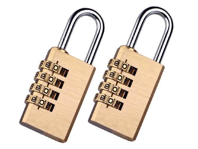 2 Pezzi Lucchetto A Combinazione A 4 Cifre Altezza Anello 20mm Per Valigia Zaino Armadietto Casetta