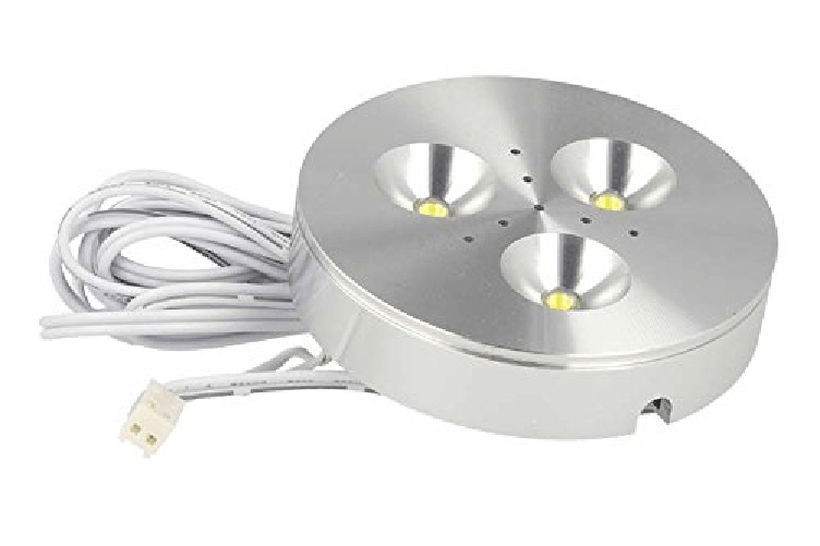 Mini Plafoniera Luce Led Slim 3W 12V Bianco Neutro Per Camper Specchiere Bagno Anche Da Incasso Foro 60mm