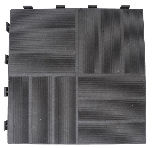 Piastrelle ad Incastro WPC Composite in Legno e Plastica 40x40cm Spessore 45mm Carrabile Colore Grigio Antracite