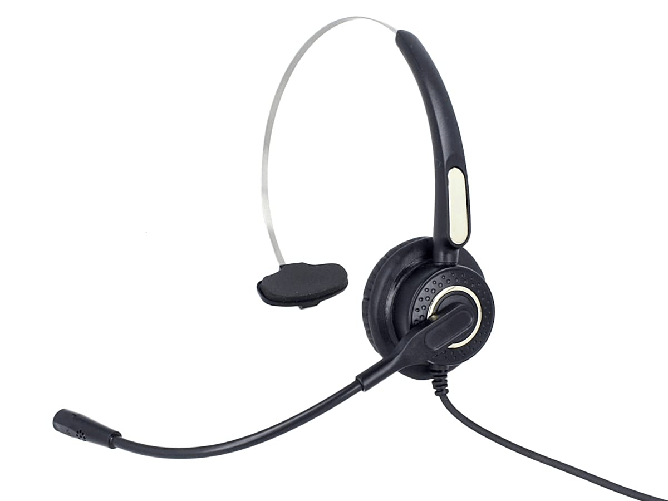 Cuffia Monoaurale Con USB Microfono Auricolare Professionale Per PC Notebook Aziendale Ufficio Call Center Skype Uso Business