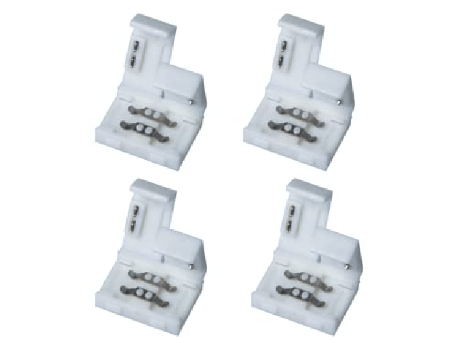 4 PZ Connettore 8mm Per Unire Due Bobine Led Smd 3528 Senza Saldare
