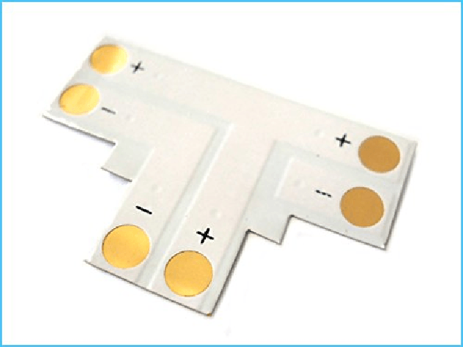 4 PZ Connettore Passo 10mm Forma T per Allungare e Curvare Striscia Led Mono Colore Larghezza 10mm