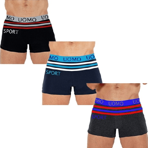 Trade Shop Traesio-boxer Intimo Da Uomo Vari Colori Misti Promo Pack 6 Pezzi Sport F7124 Taglia - L-xl Taglia S-M
