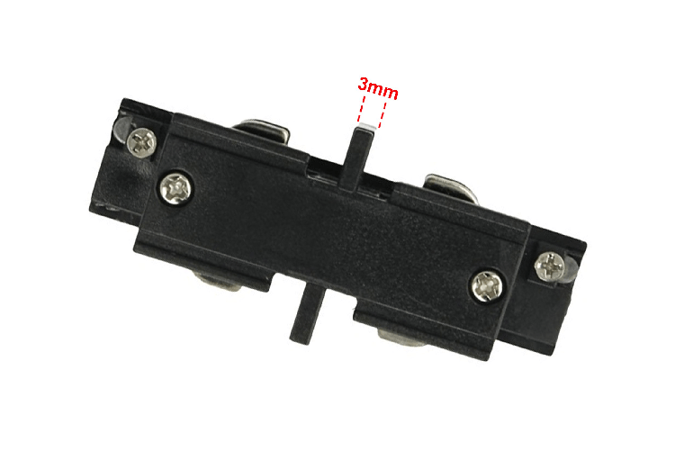 Connettore Giunto Lineare Forma I Colore Nero Per Barra Sistema Binario Trifase CB40203