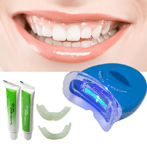 Trade Shop Traesio-kit Trattamento Sbiancante Denti Whitelight E Lampada Plasma Uv Tartaro Gel -