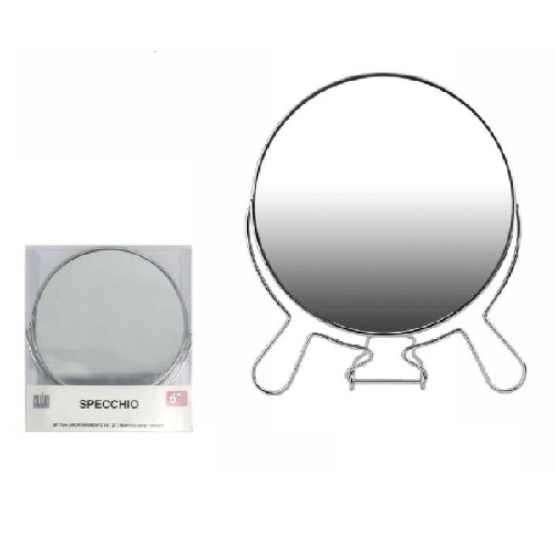 Trade Shop Traesio-specchio Per Cosmetici Rasoio Barba Trucco Make Up Ingrandimento 6′′ Pvc 07093 -