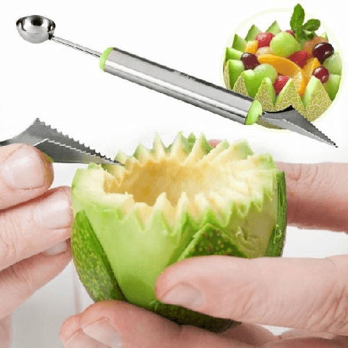 Trade Shop Traesio-scavino Doppia Testa Coltello Intagliatore Per Palline Decorazione Frutta -