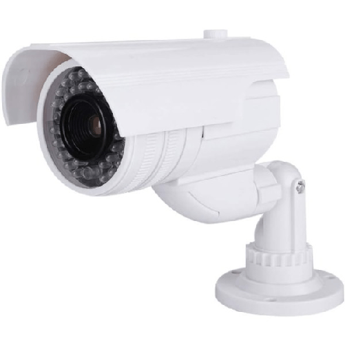 Trade Shop Traesio-telecamera Finta Dummy Con Led Ir Lampeggiante Camera Videosorveglianza Staffa -
