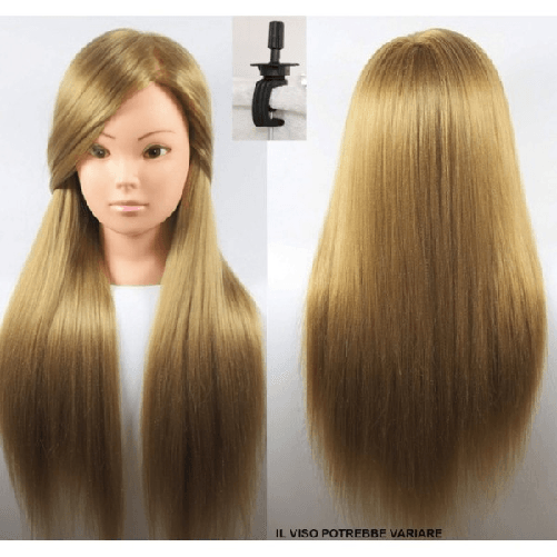 Testa Manichino Capelli Con Supporto Tavolo Per Scuola Parrucchieri -
