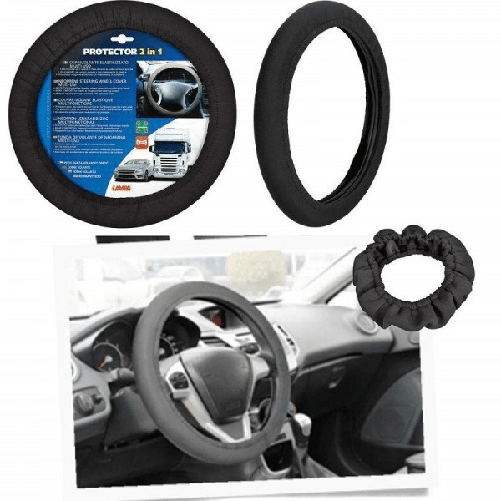 Trade Shop Traesio-coprivolante Elasticizzato Nero Neoprene Universale Antiscivolo Auto Resistente -