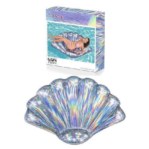 Materassino Gonfiabile Lounge Conchiglia Iridescente 185x114cm Mare Piscina 43414 -
