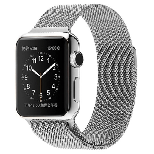 Trade Shop Traesio-cinturino Argento 42mm Maglia Milanese Iwatch Serie 3/2/1 Chiusura Magnetica -