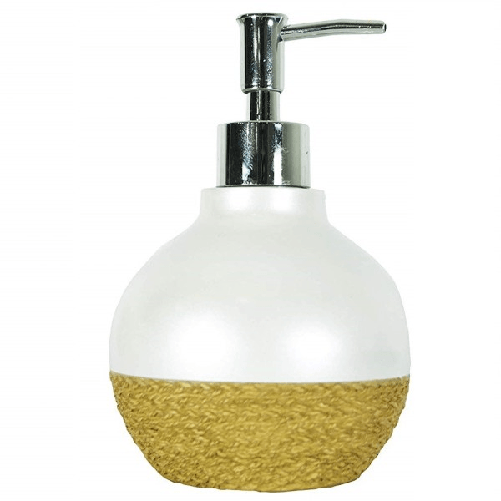 Trade Shop Traesio-portasapone Sferico Bianco Perla Porta Sapone 10375 Dispenser Sapone -