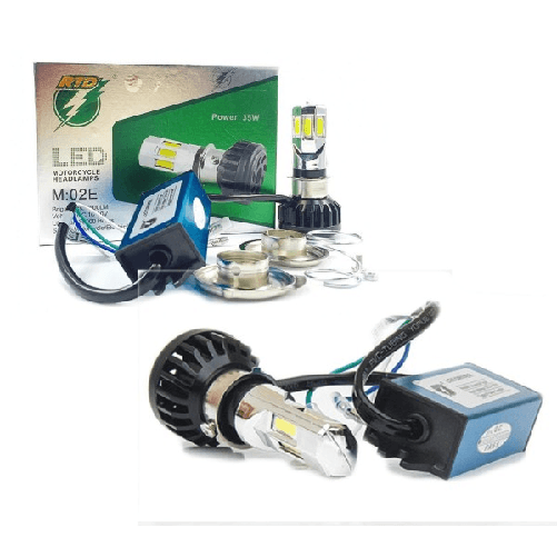 Trade Shop Traesio-faro Lampada Led H4 H6 6 Kit Per Moto Motocicletta 35w Watt Mod. M02e 3500 Lmn -