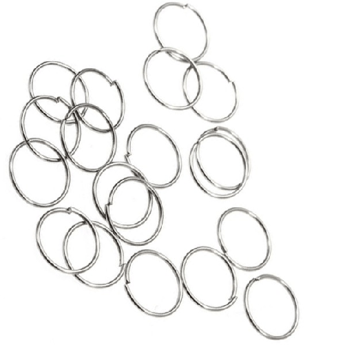 Trade Shop Traesio-set 3pz. Piercing Orecchini Naso 1cm Cerchietto Argento 925 Sterling Orecchino -