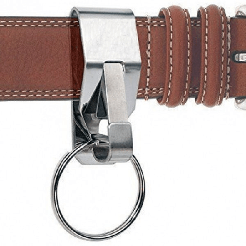 Set 2pz. Portachiavi Gancio Cintura Anelli Spirale Porta Chiave Acciaio Cerchio -