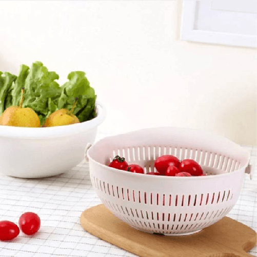Trade Shop Traesio-cestello Rosa Per Lavaggio Verdure Frutta Dim. 30x13 Cm Accessori Cucina -