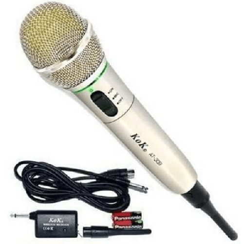 Microfono Wireless E Con Cavo Filo 2 In 1 Per Karaoke Cantare 309 -