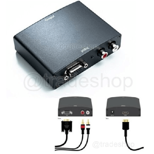 Video Converter Convertitore Da Analogico Vga + Audio R/l A Hdmi Tv Monitor Pc -