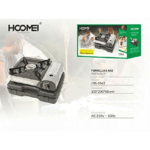 Trade Shop Traesio-fornello A Gas Da Campeggio Giardino Cucina Fornellino Portatile Con Regolatore -