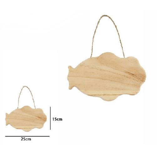 Decorazione In Legno Decoupage 25 X 15 Cm Da Appendere Con Corda Insegna 74210a -