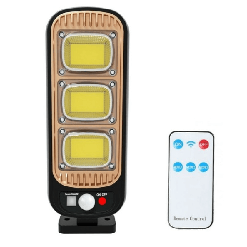 Trade Shop Traesio-faro Lampione Stradale Con Pannello Solare Fotovoltaico Sensore 54 Led Cob Gl -
