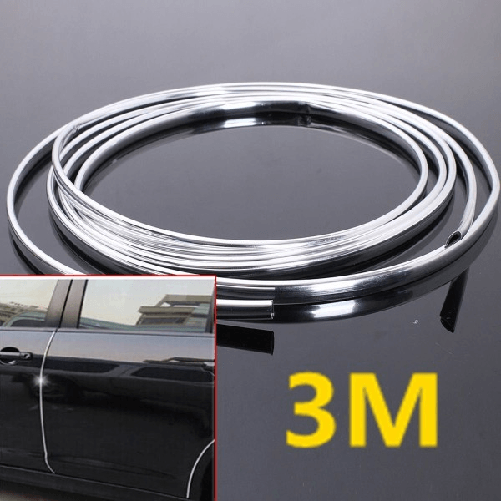 Trade Shop Traesio-profilo Cromato Fascia Adesiva Adesivo Auto Camper 15 Metri 8 Mm Impermeabile -
