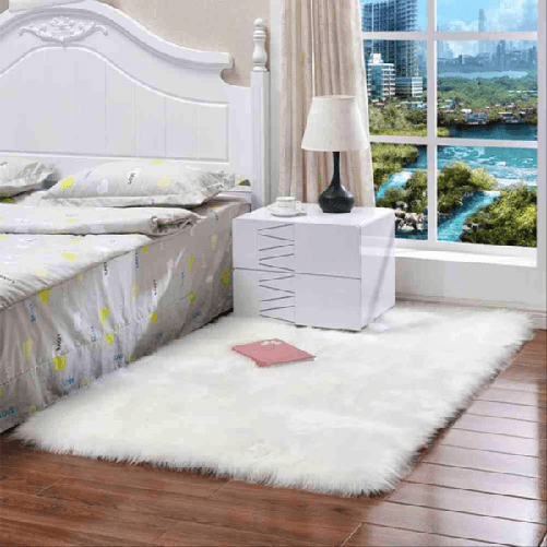 Tappeto Cute Rettangolare Pelliccia Fluffy Colori Living Camera Letto 120x180 Cm -