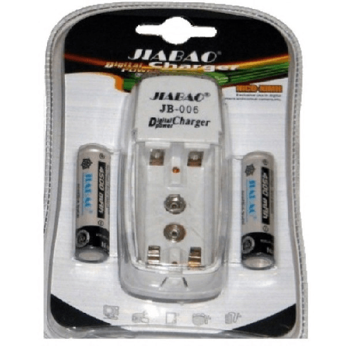 Carica Batterie Pile Stilo Ministilo Aa Aaa Jb-006 + 2 Pile Ricaricabili -