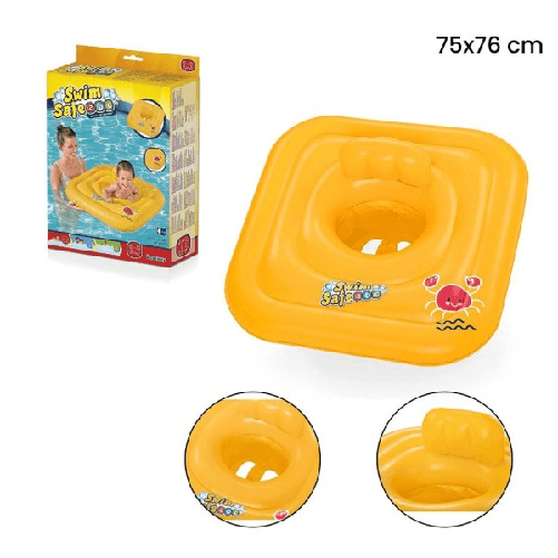 Trade Shop Traesio-salvagente Gonfiabile A Mutandina Quadrato Swim Safe Abc Step A 76 X 76 Cm 32050 -