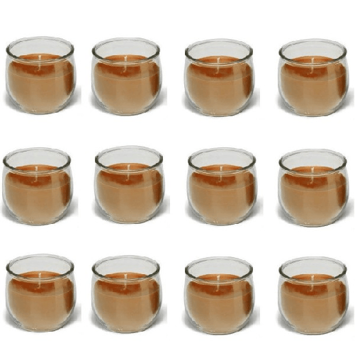 Trade Shop Traesio-set 12 Pezzi Bicchiere Candela Profumata Bacche Di Cannella Relax Casa -