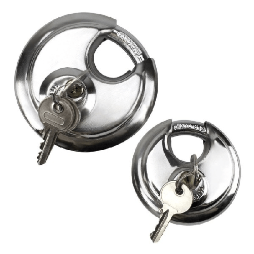 Lucchetto In Acciaio Corazzato Blocca Disco Per Moto Bici 90mm Con 2 Chiavi -