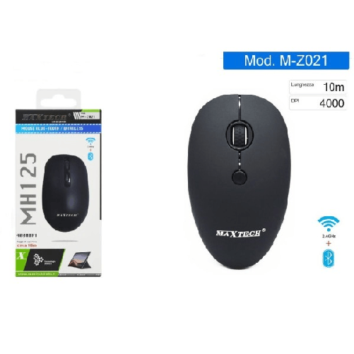 Mouse Bluetooth Wireless 2.4ghz Senza Fili Per Notebook Computer 4000 Dpi M-z021 -