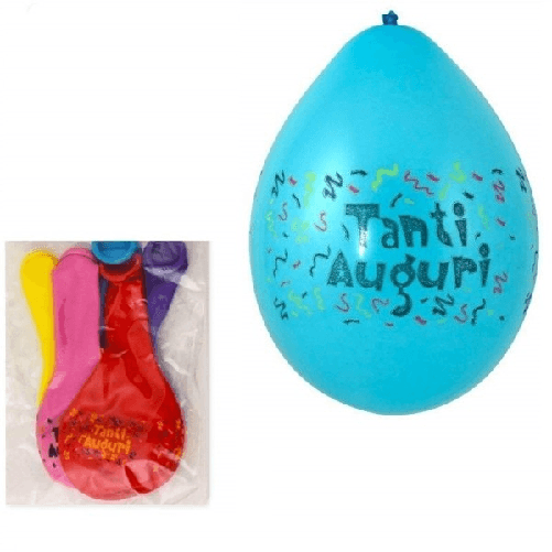 Trade Shop Traesio-set 12 Pezzi Palloncini Palloncino Tanti Auguri Colorati Festoni Decorazione -