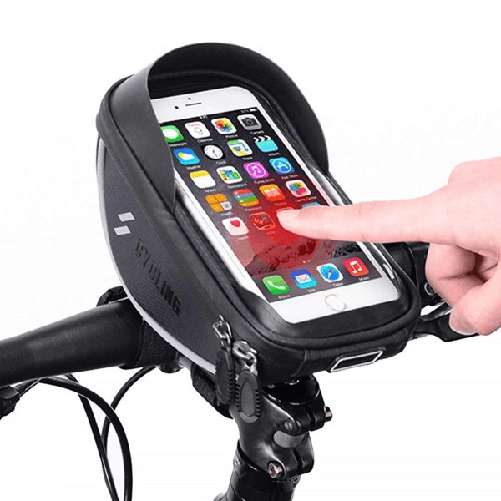 Porta Cellulare Smartphone Per Bicicletta Supporto Borsa Astuccio Impermeabile -