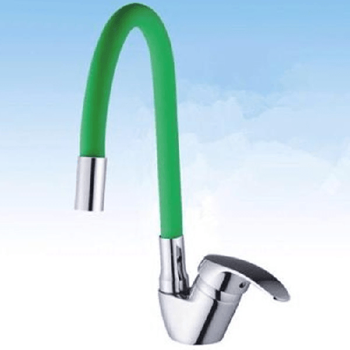 Trade Shop Traesio-rubinetto Miscelatore Girevole Per Lavandino Lavello Cucina Colore Canna Verde -