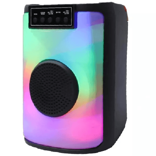 Cassa Altoparlante Speaker Con Microfono Per Karaoke Giochi Luce Led Usb Aux 4.0 -