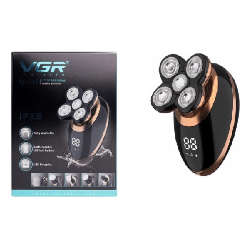 Maxtech-rasoio V-316 5in1 Elettrico Regolabarba A Batteria Con Display Lcd Led Senza Fili -