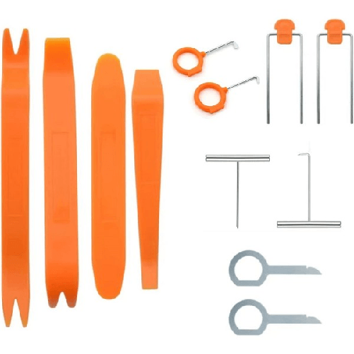 Trade Shop Traesio-kit 10pz Strumento Rimozione Smontaggio Pannelli Auto Autoradio Porta Cruscotto -