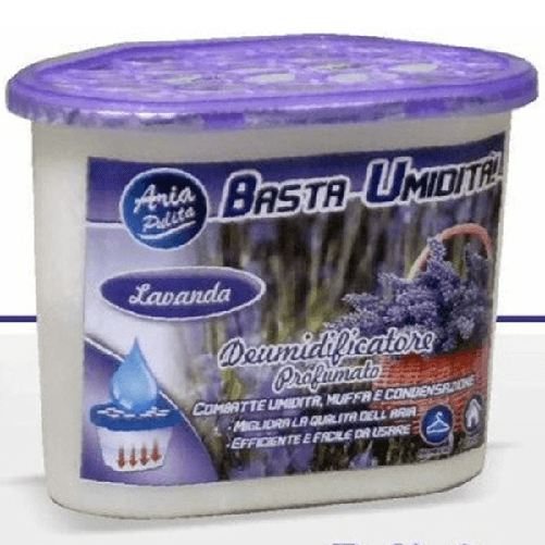 Trade Shop Traesio-deumidificatore Con 220gr Di Granuli Deumidificatore Aria Fragranza Lavanda -