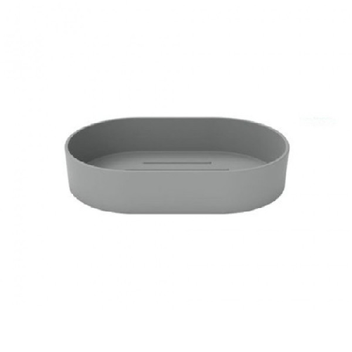 Portasapone Saponetta Da Bagno In Plastica Accessorio Grigio 13x8.5x2.5 Cm 69856 -