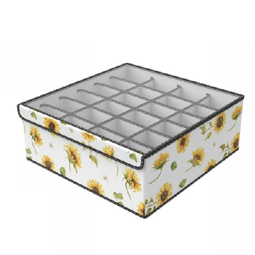 Box Scatola Salvaspazio Armadio 24 Contenitori Porta Oggetti Organizer 32x32x12 -