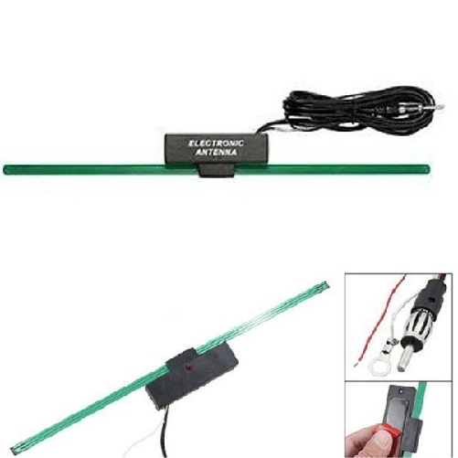 Antenna Interna Adesiva Elettronica 605 Amplificata Universale Per Auto Fm 12v -
